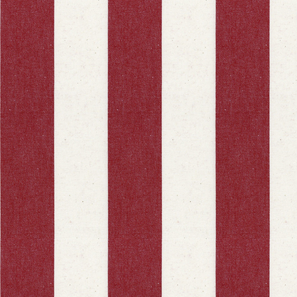 Crimson coloured Amalfi Stripe fabric swatch
