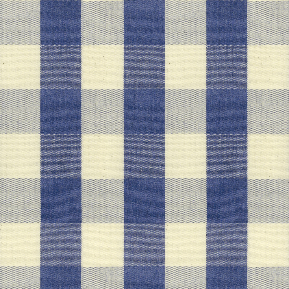 Azure coloured Tuscan Gingham fabric swatch